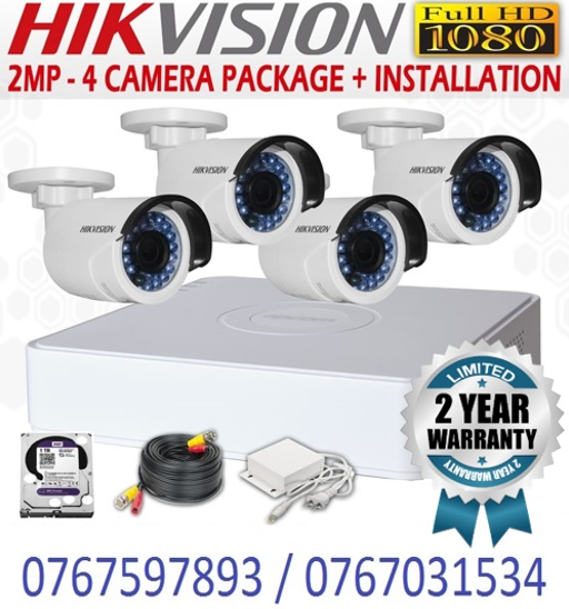 HIKVISION CCTV 1080p 4 Camera with 1080P 4ch DVR Complete Package