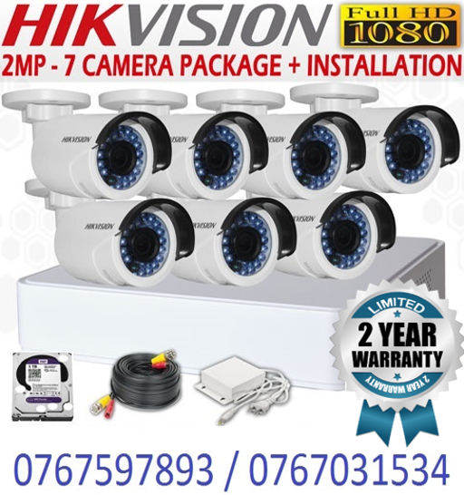 HIKVISION CCTV 1080p 7 Camera with 1080P 8ch DVR Complete Package