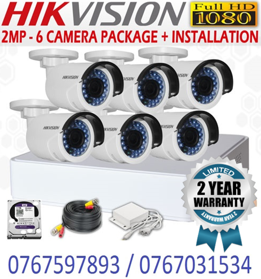 HIKVISION CCTV 1080p 6 Camera with 1080P 8ch DVR Complete Package